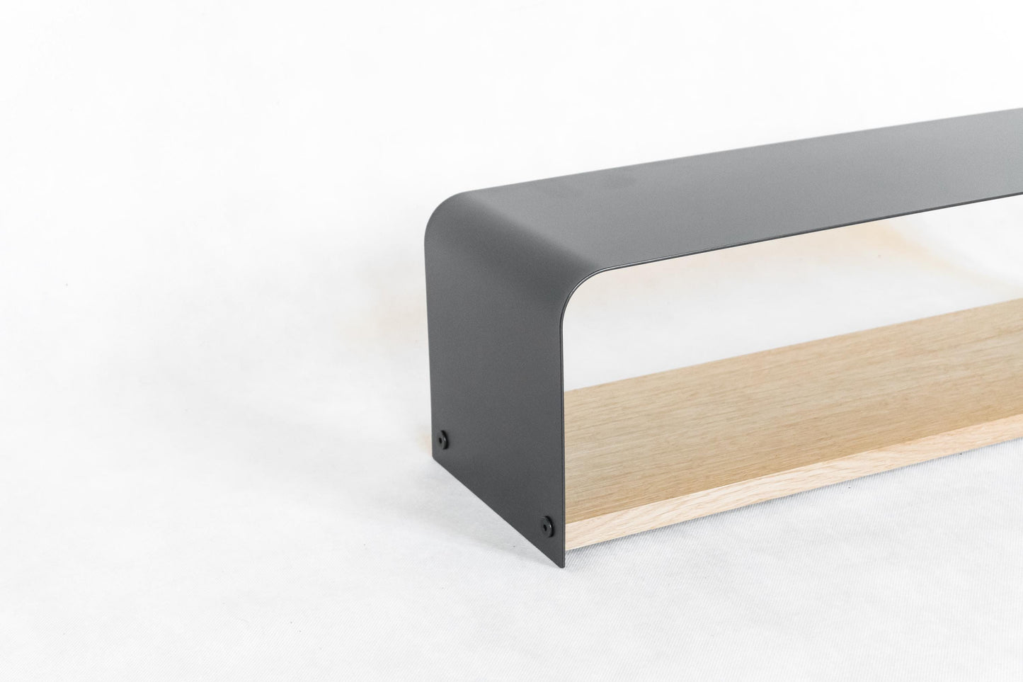 Nowoczesny czarny stojak na buty