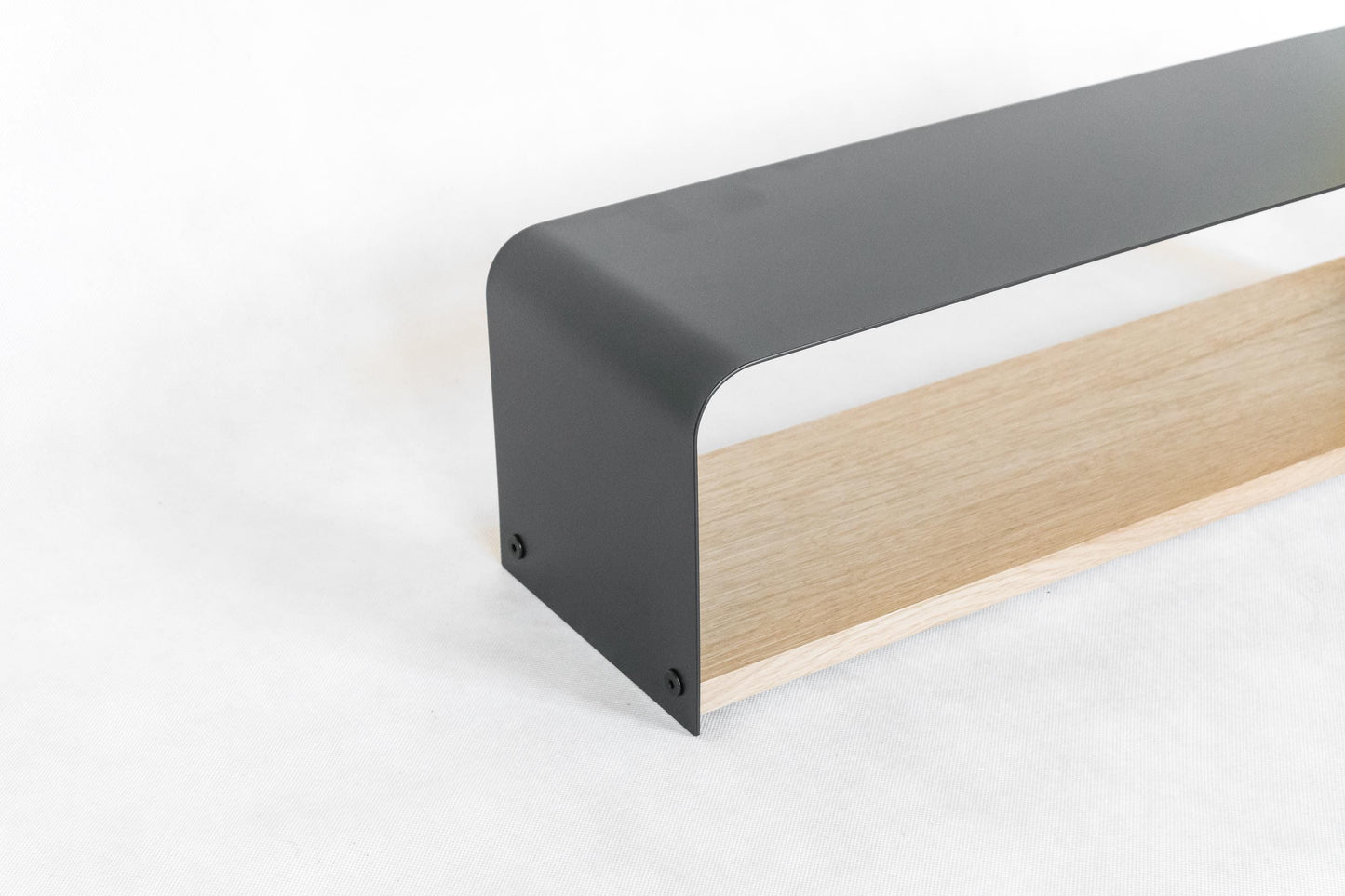 Nowoczesny czarny stojak na buty